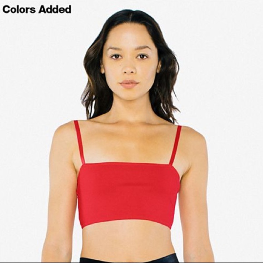 Cotton Spandex Super Crop Spaghetti Tank